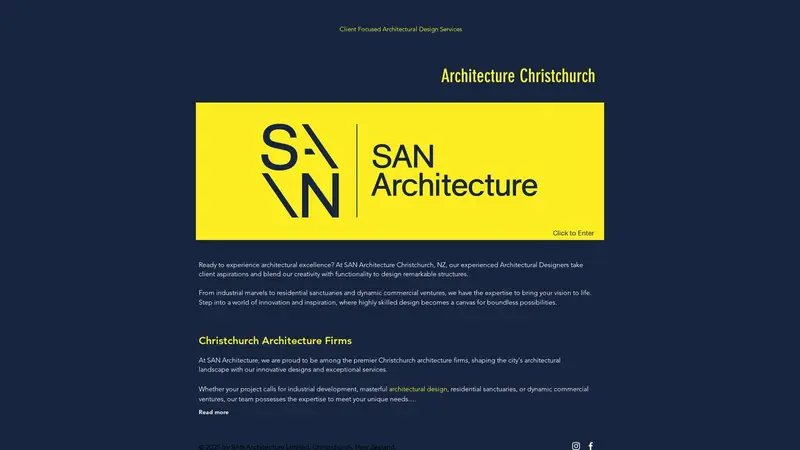 Homepage of sanarch.co.nz