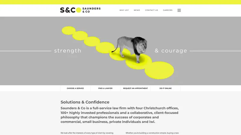 Homepage of saunders.co.nz