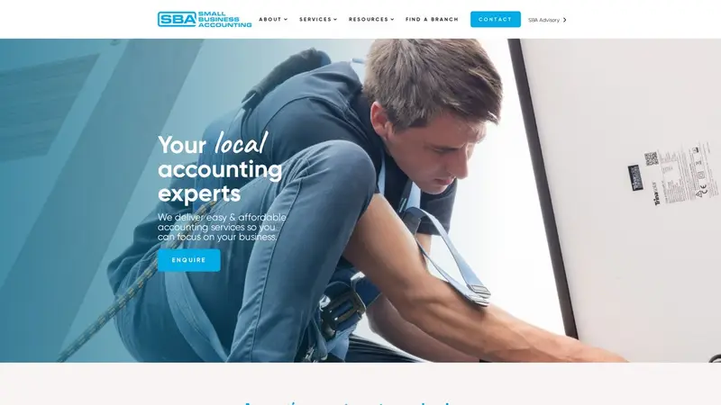 Homepage of sba.co.nz