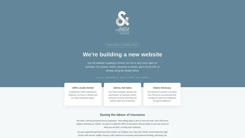 Homepage of scinsure.co.nz