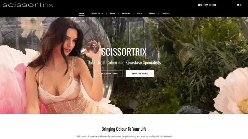 Homepage of scissortrix.co.nz