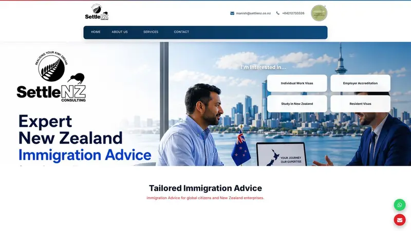 Homepage of settlenz.co.nz