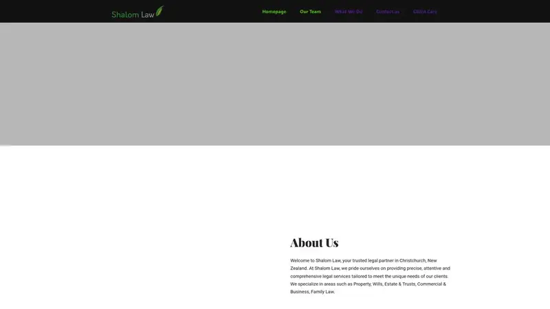 Homepage of shalomlaw.co.nz