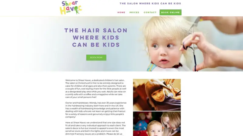 Homepage of shearhavoc.co.nz