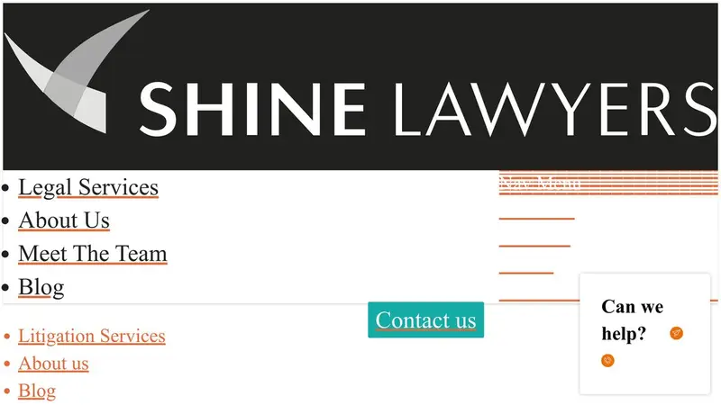 Homepage of shinelawyers.co.nz