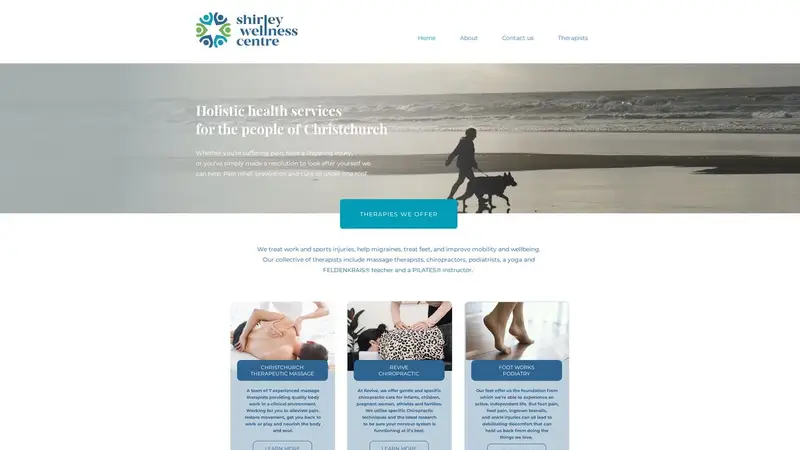 Homepage of shirleywellnesscentre.co.nz