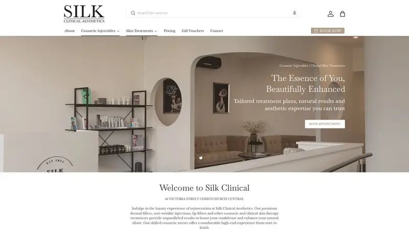 Homepage of silkclinical.co.nz