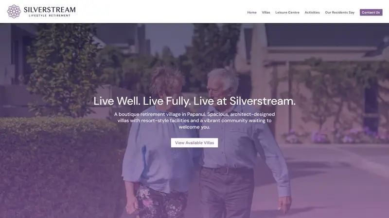 Homepage of silverstreamretirement.co.nz