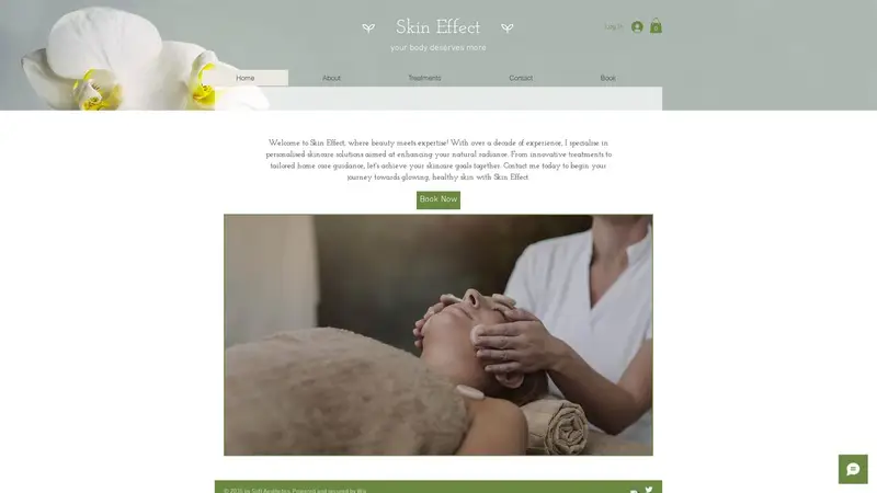 Homepage of skineffect.co.nz