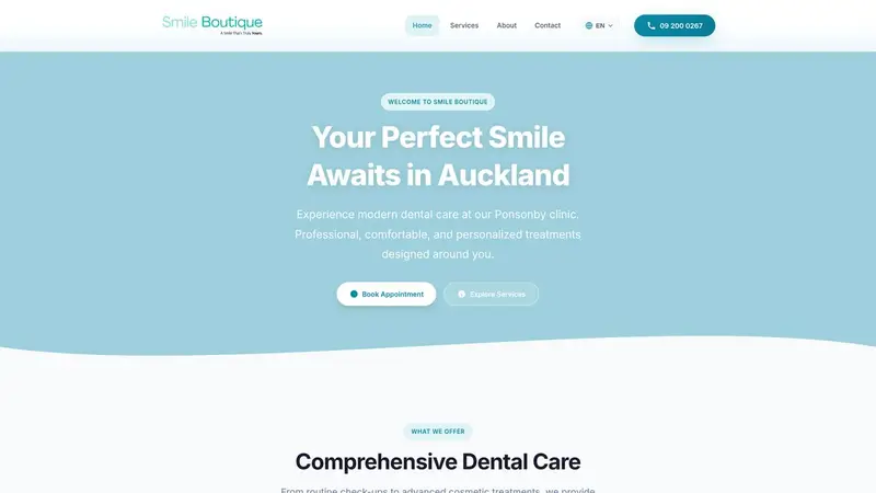 Homepage of smileboutique.co.nz