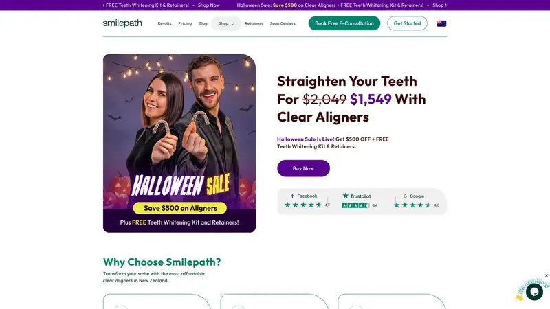 Homepage of smilepath.nz