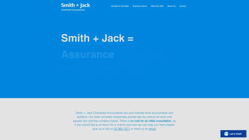 Homepage of smithandjack.co.nz
