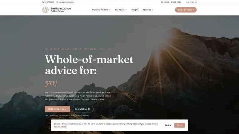Homepage of smiths.net.nz
