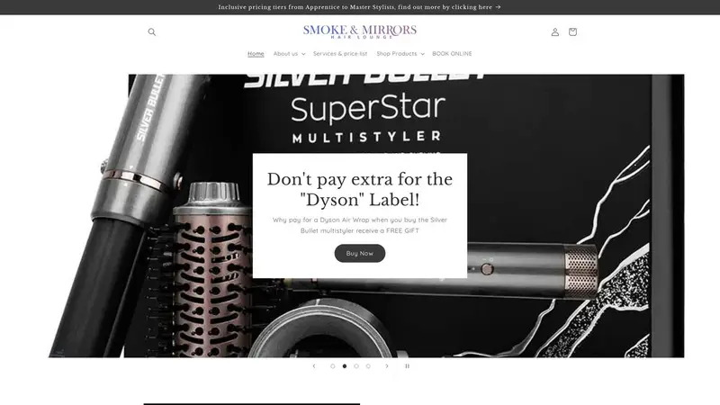 Homepage of smokeandmirrors.nz