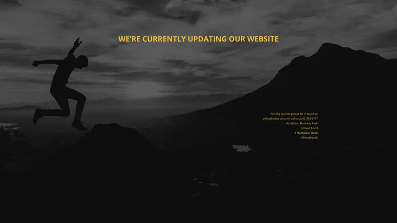 Homepage of solus.co.nz