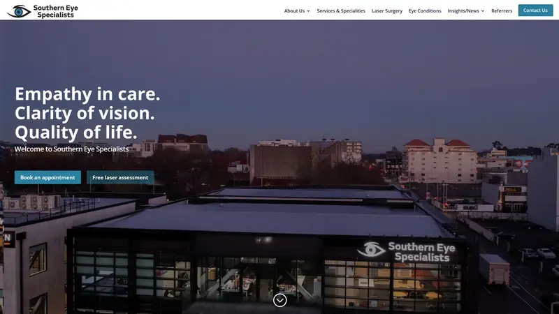 Homepage of southerneye.co.nz