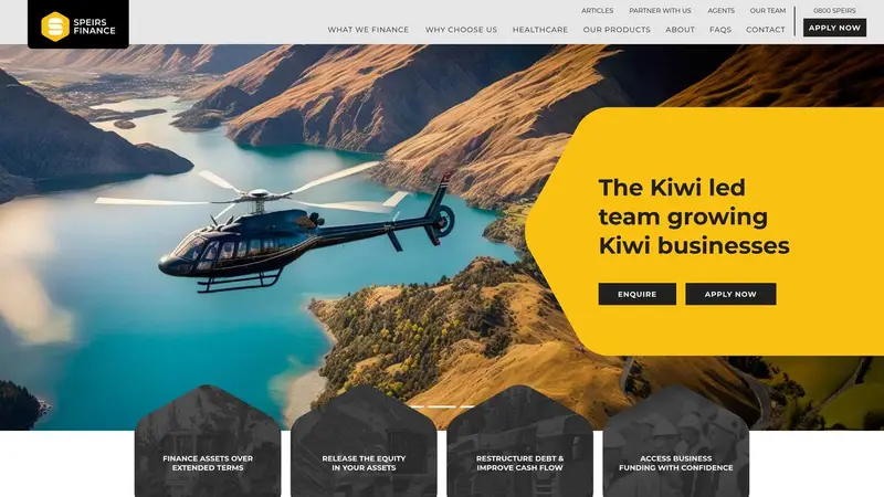 Homepage of speirsfinance.co.nz