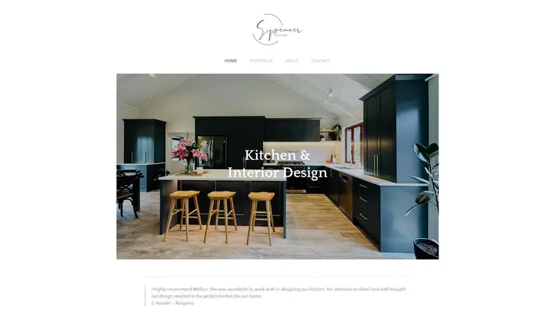 Homepage of spencerstudios.co.nz