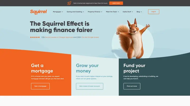 Homepage of squirrel.co.nz