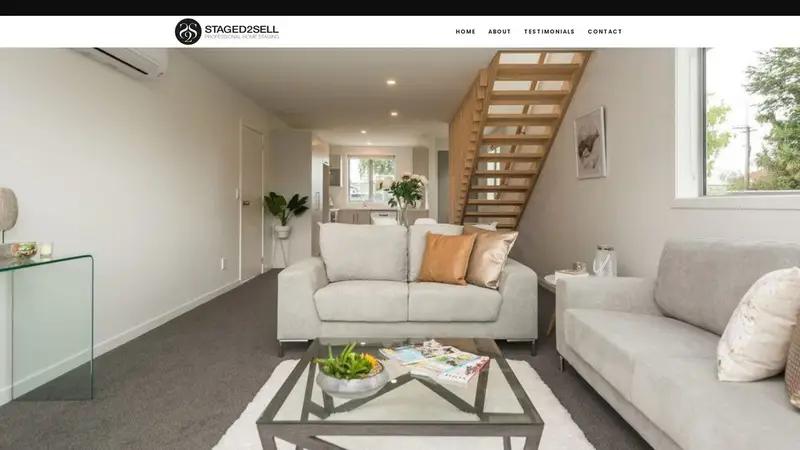 Homepage of staged2sell.co.nz