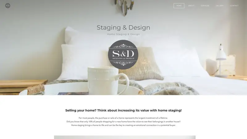 Homepage of staginganddesign.co.nz