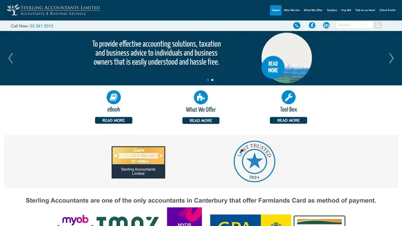 Homepage of sterlingaccountants.co.nz