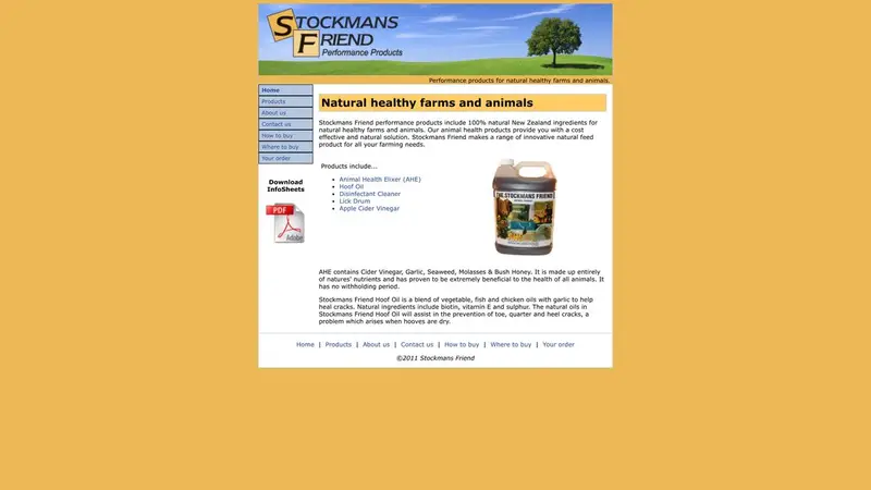 Homepage of stockmansfriend.co.nz
