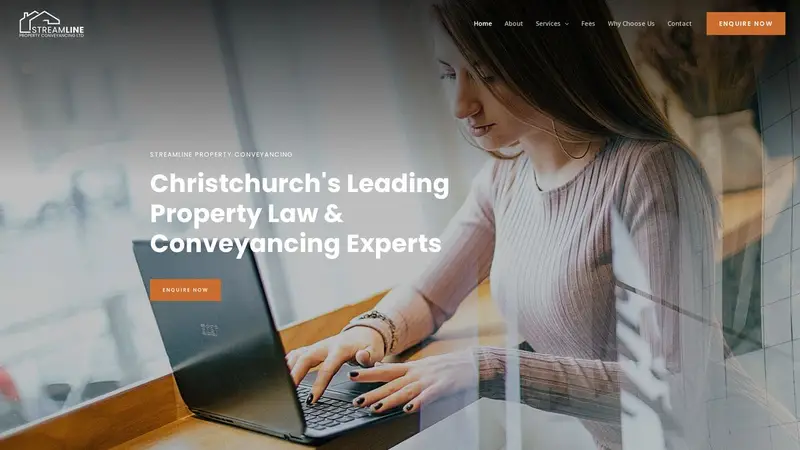 Homepage of streamlineconveyancing.co.nz