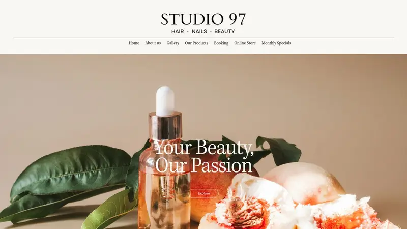 Homepage of studio97.co.nz