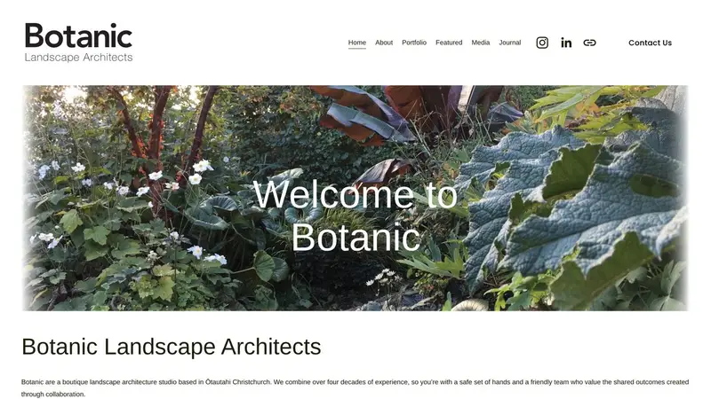 Homepage of studiobotanic.nz