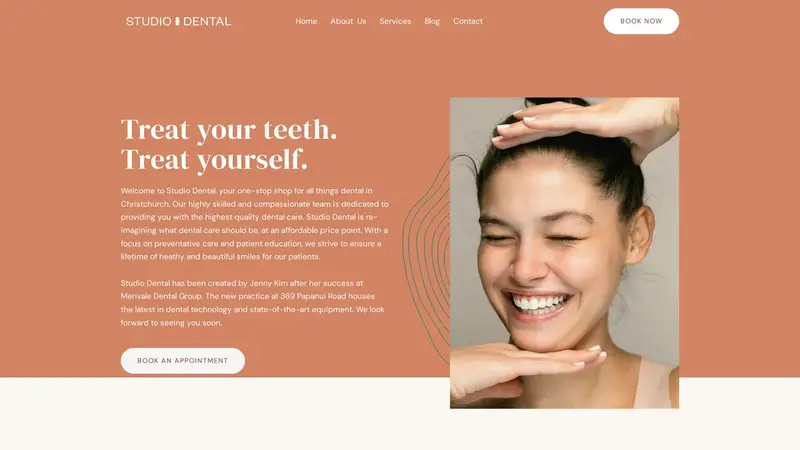 Homepage of studiodental.nz