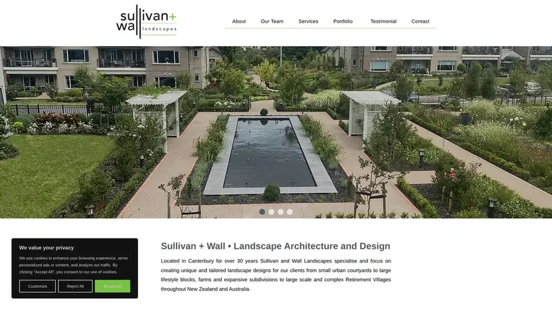 Homepage of sullivanandwall.co.nz