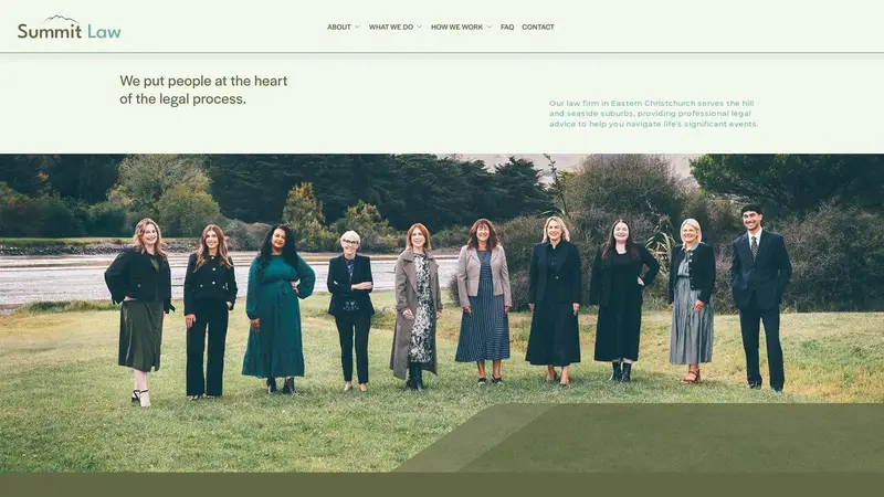 Homepage of summitlaw.co.nz