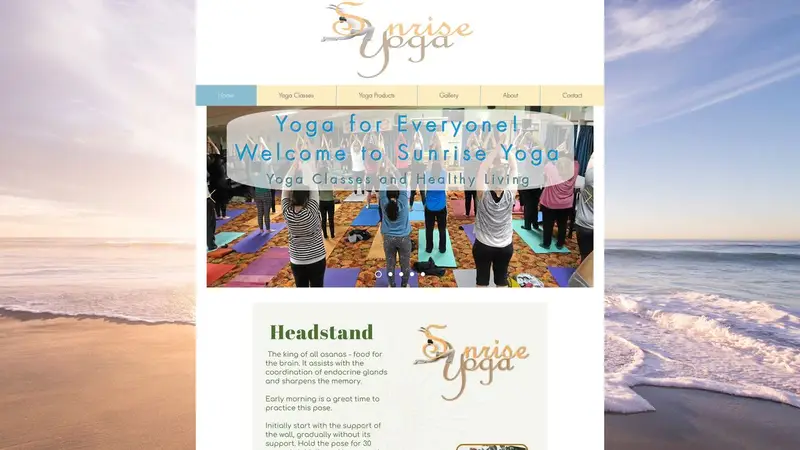 Homepage of sunriseyoga.co.nz
