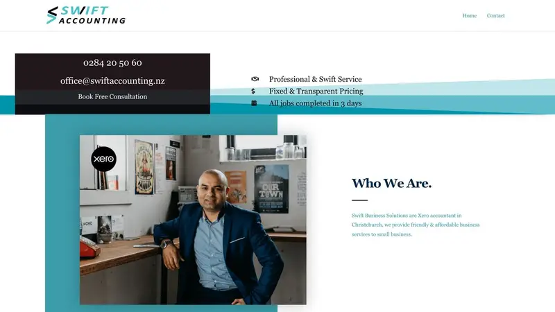 Homepage of swiftaccounting.nz
