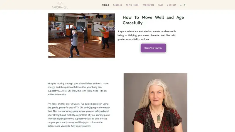 Homepage of taichiwell.co.nz