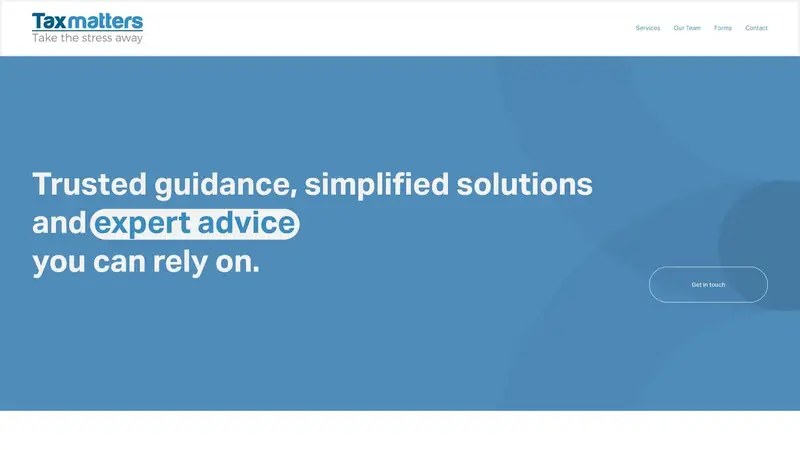 Homepage of taxmatters.net.nz