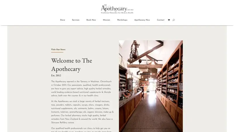 Homepage of the-apothecary.co.nz