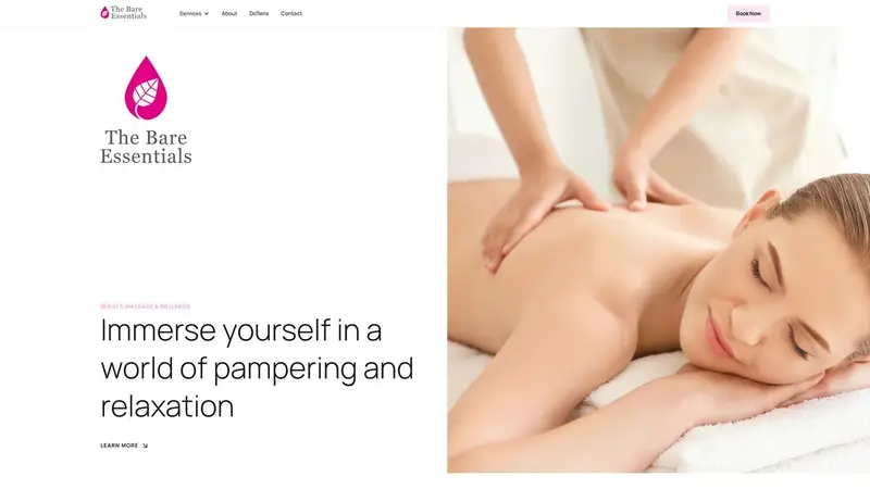 Homepage of thebareessentials.nz