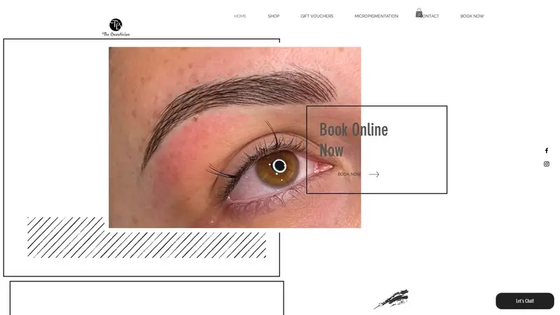 Homepage of thebeautician.co.nz