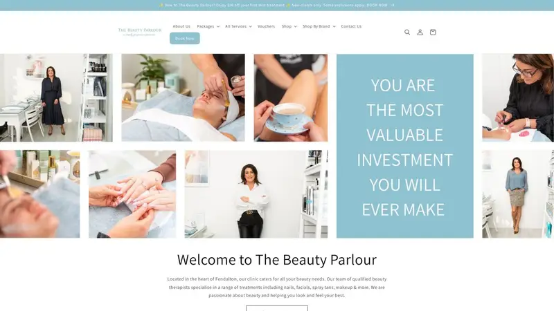 Homepage of thebeautyparlour.co.nz