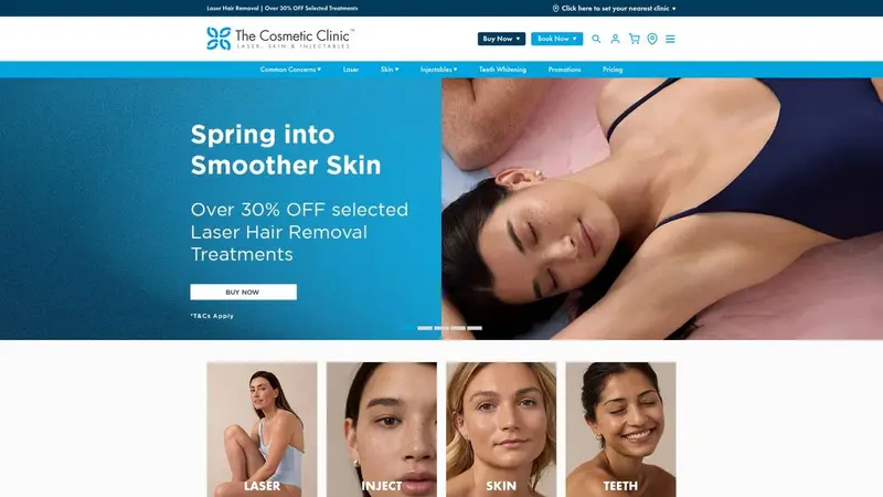 Homepage of thecosmeticclinic.co.nz