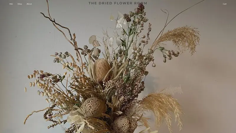 Homepage of thedriedflowerroom.co.nz