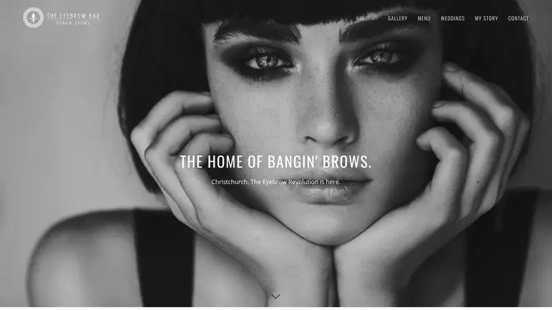Homepage of theeyebrowbar.co.nz