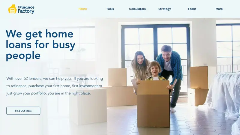 Homepage of thefinancefactory.co.nz