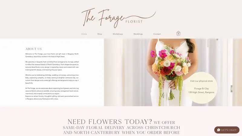 Homepage of theforage.nz