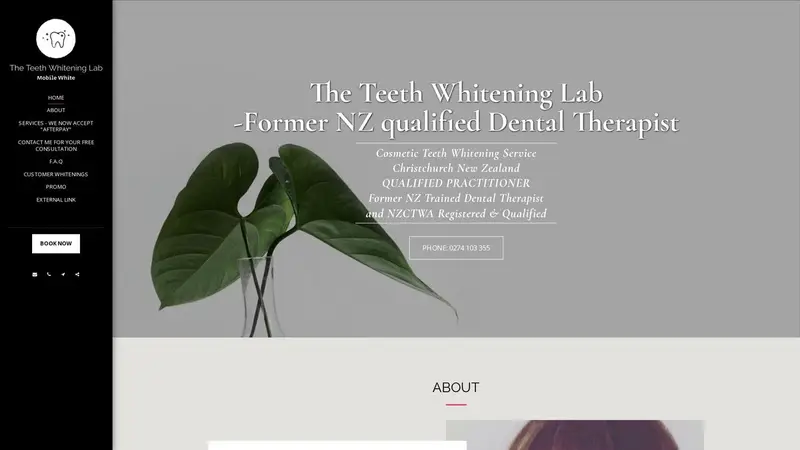 Homepage of theteethwhiteninglabchch.co.nz