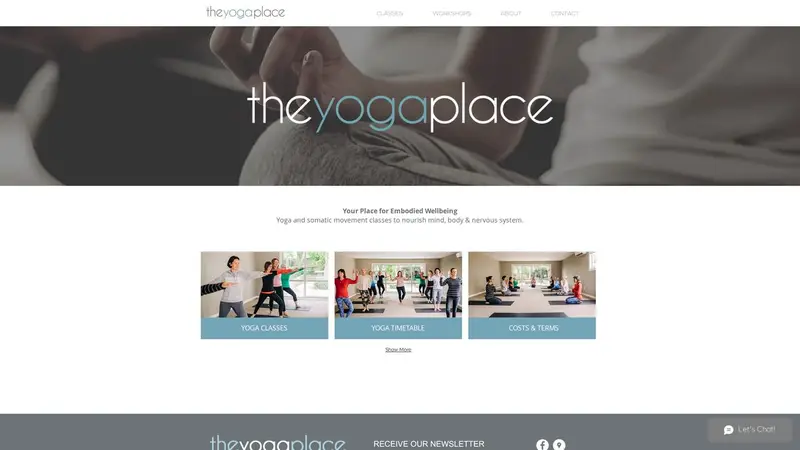 Homepage of theyogaplace.co.nz