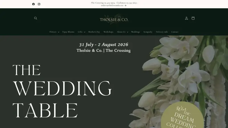 Homepage of tholsieandco.nz