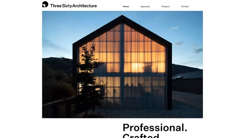 Homepage of threesixtyarch.co.nz
